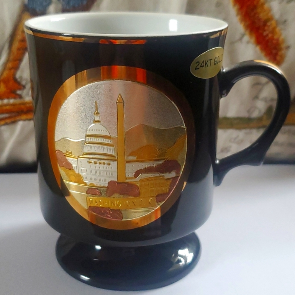 Washington D.C. art of Chokin decorative mug